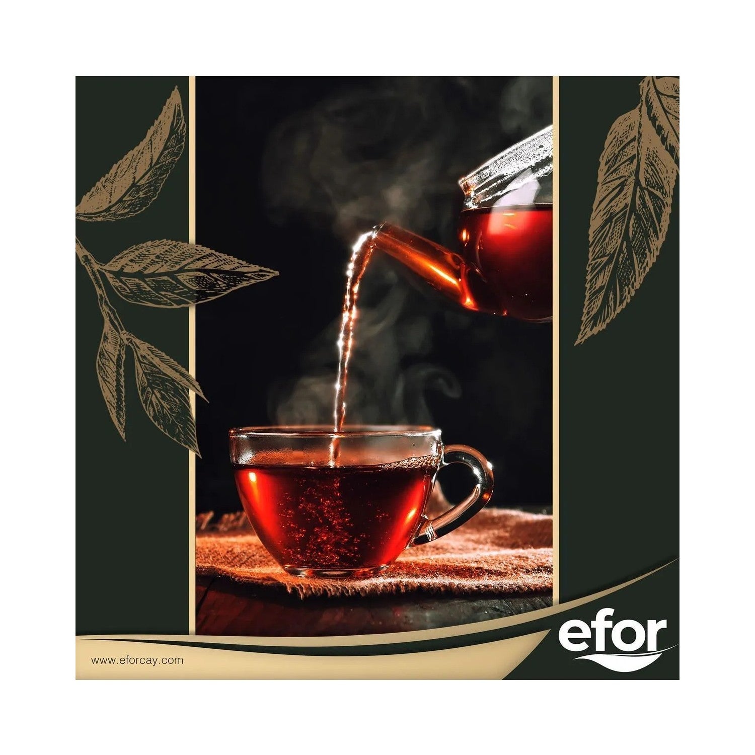 Efor tea Efor Platinum Ozel Seri loose leaf black tea 1000 g - 12-pack case - MALLTURK
