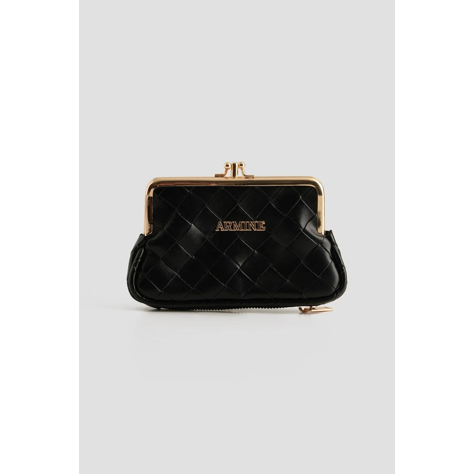 Armine Patent Leather Wallet Black