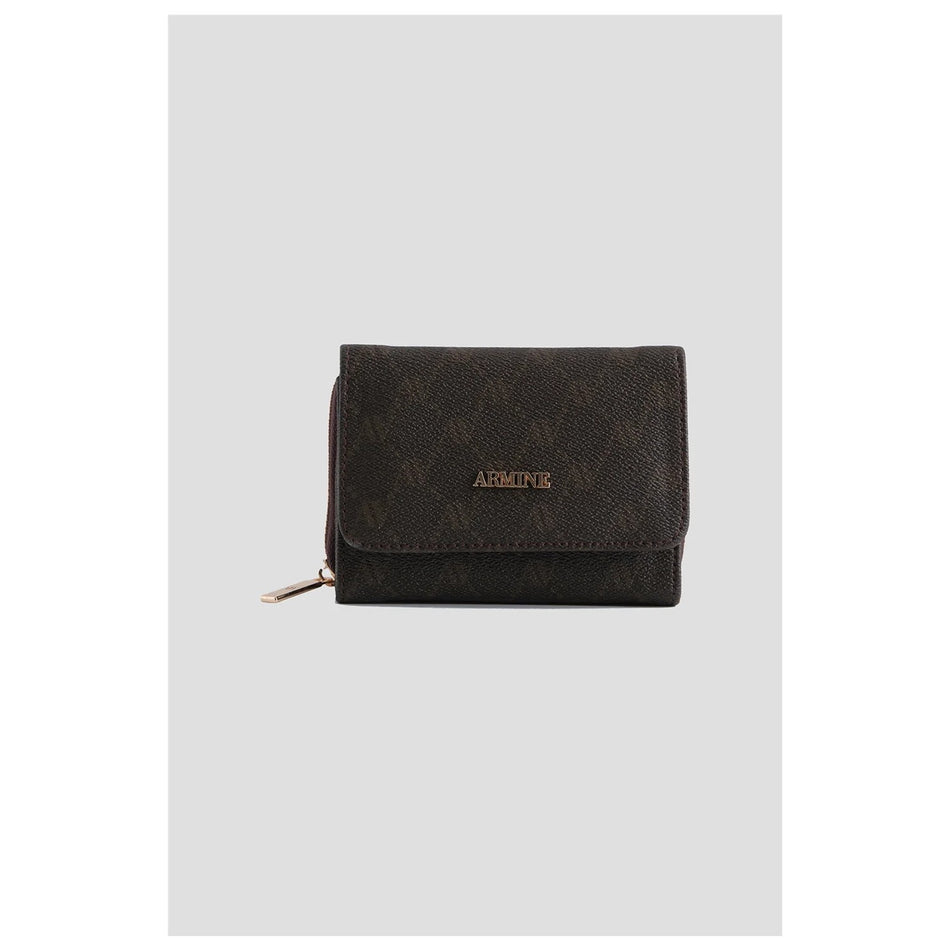 Armine Dotted Wallet Coffee, Womens Wallet - MALLTURK