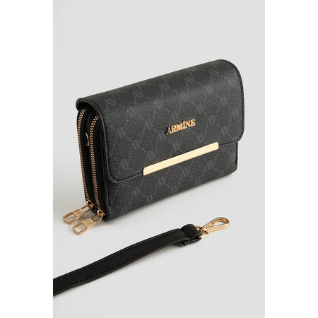 Armine Model Polka Dot Handbag Black - MALLTURK