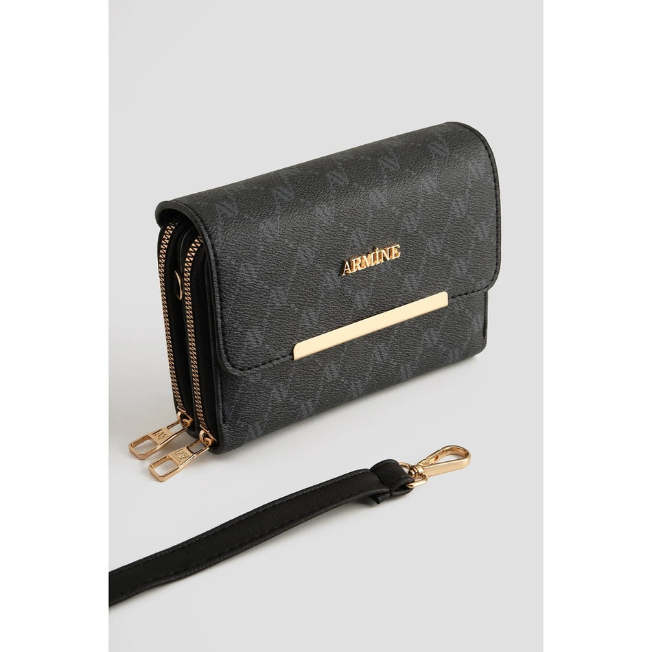 Armine Model Polka Dot Handbag Black - MALLTURK
