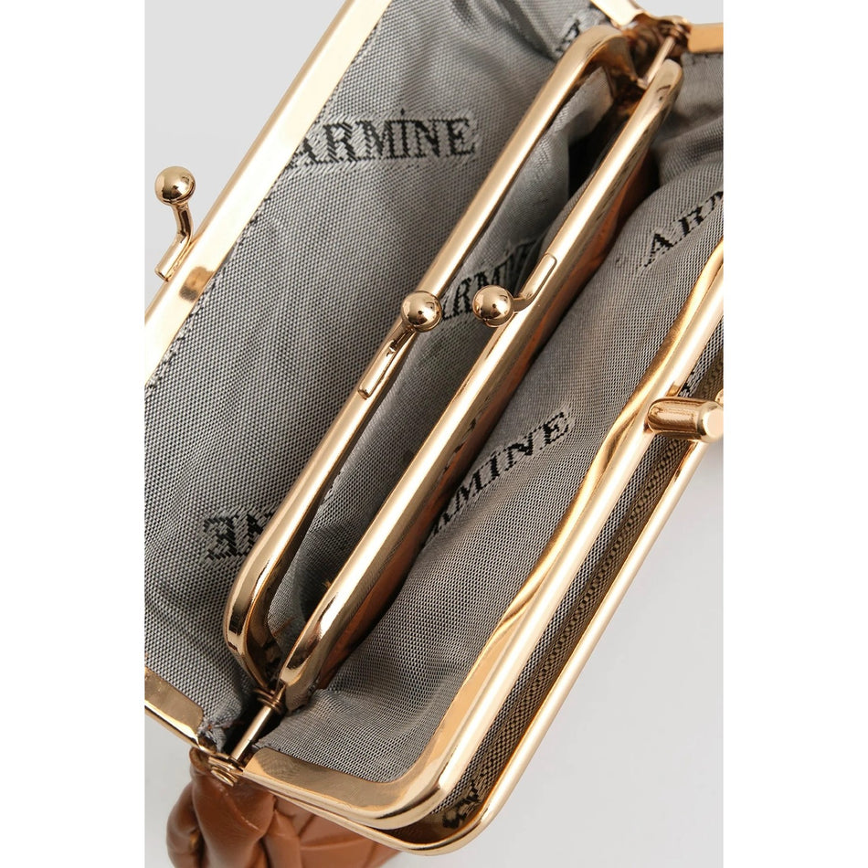 Armine Patent Leather Wallet, Tan