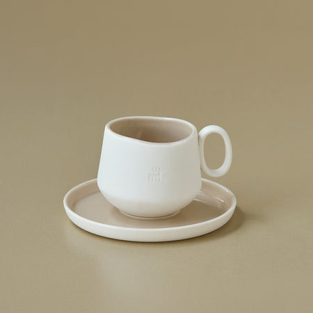 Karaca Solenne Cream Turkish Coffee Cup Set for 2, 80 ml - MALLTURK