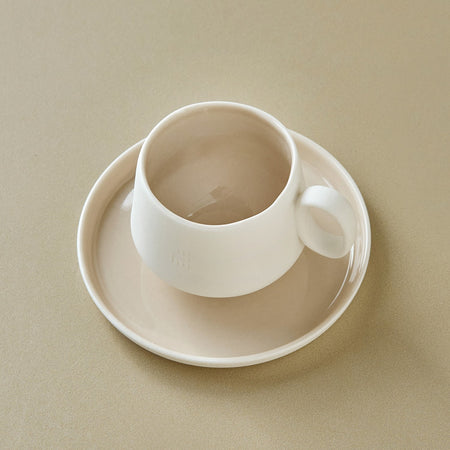 Karaca Solenne Cream Turkish Coffee Cup Set for 2, 80 ml - MALLTURK
