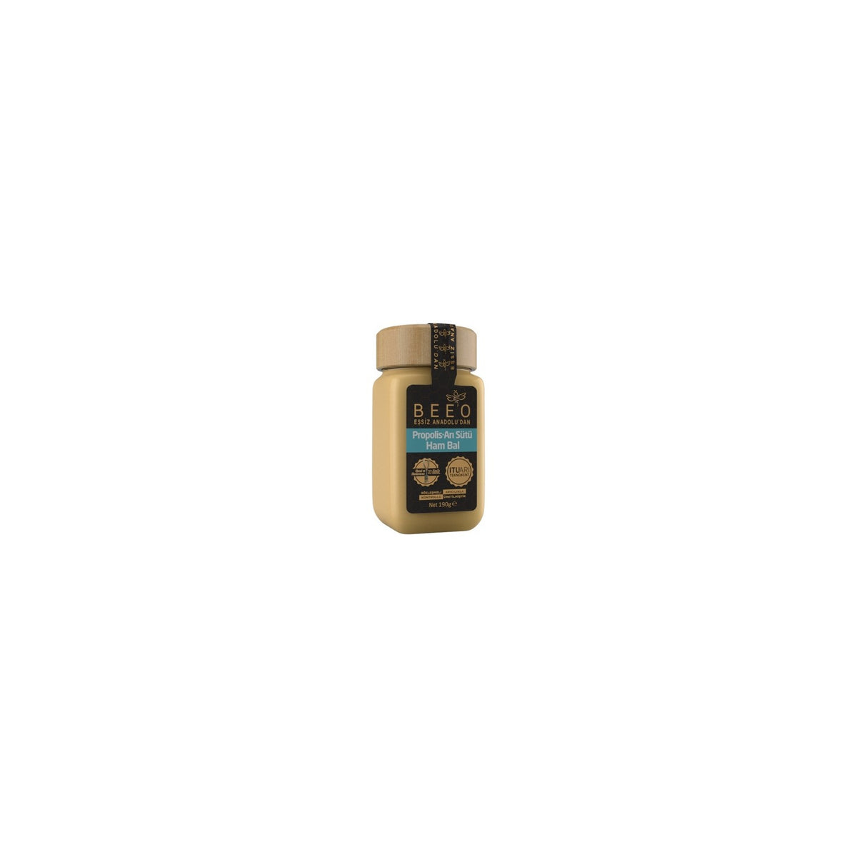 BEE'O Propolis Royal Jelly Raw Honey 190 g Made in Turkey Nutritious and Flavorful Blend