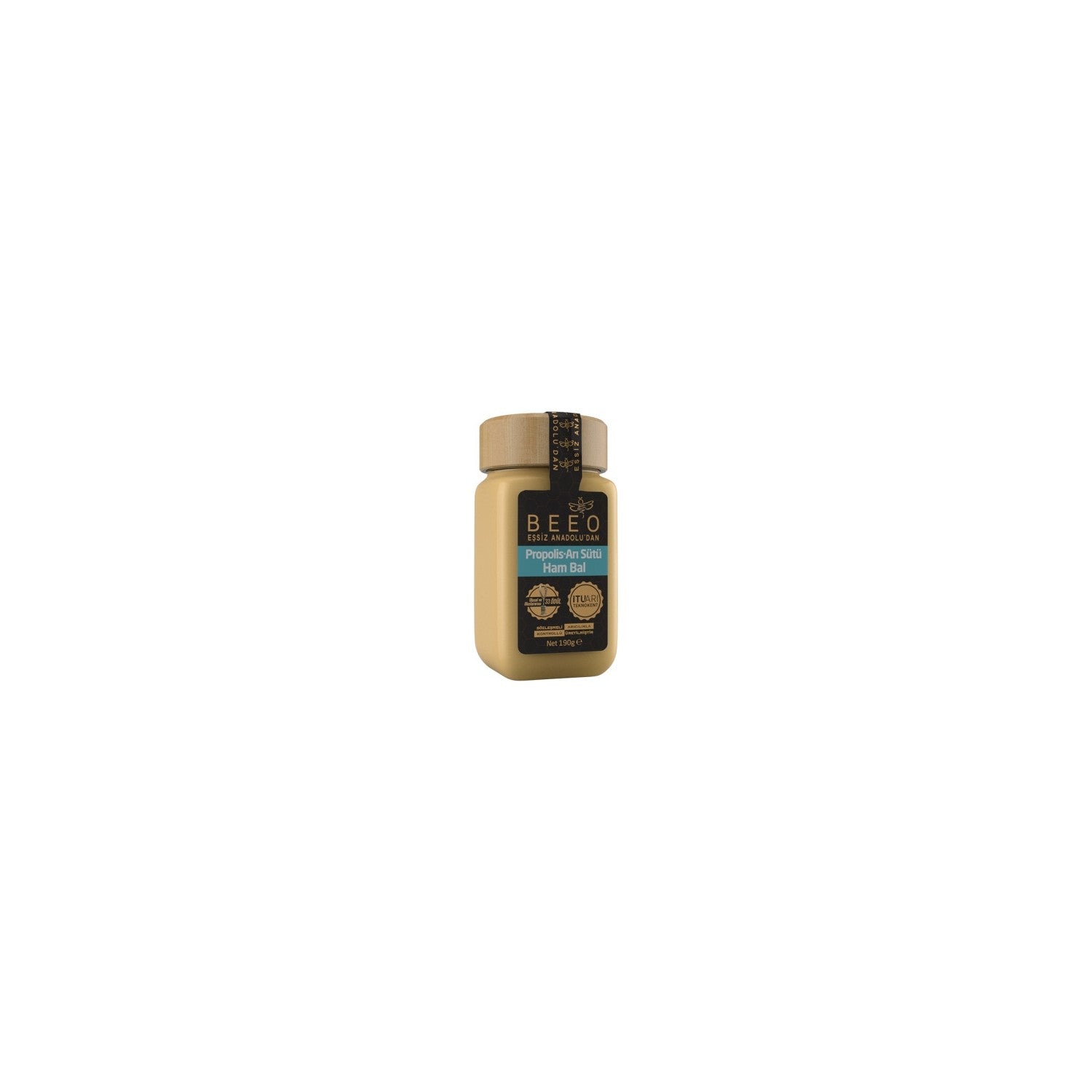 BEE'O Propolis Royal Jelly Raw Honey 190 g Made in Turkey Nutritious and Flavorful Blend