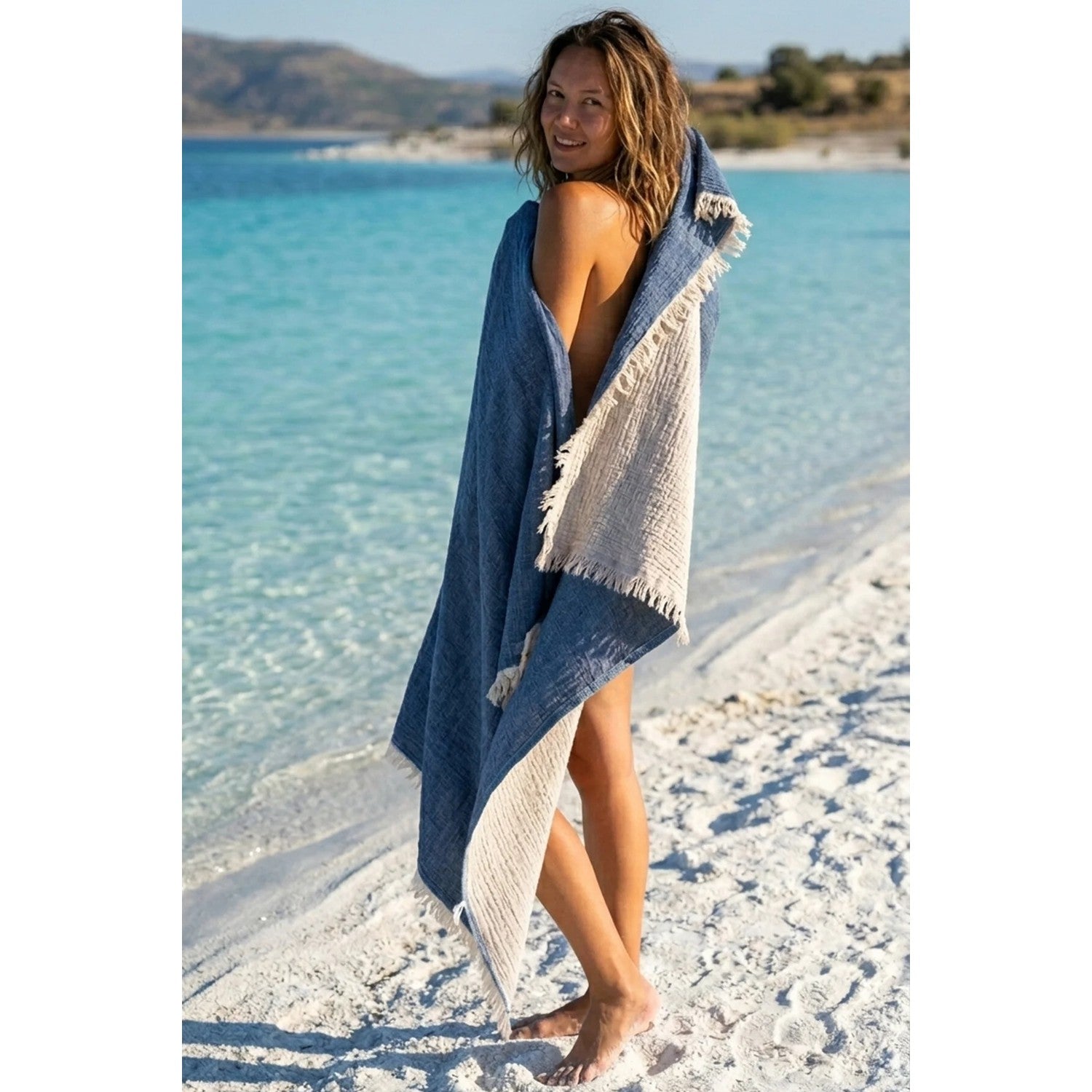 Calmera Doppia Two-Tone Cotton Turkish Pestemal