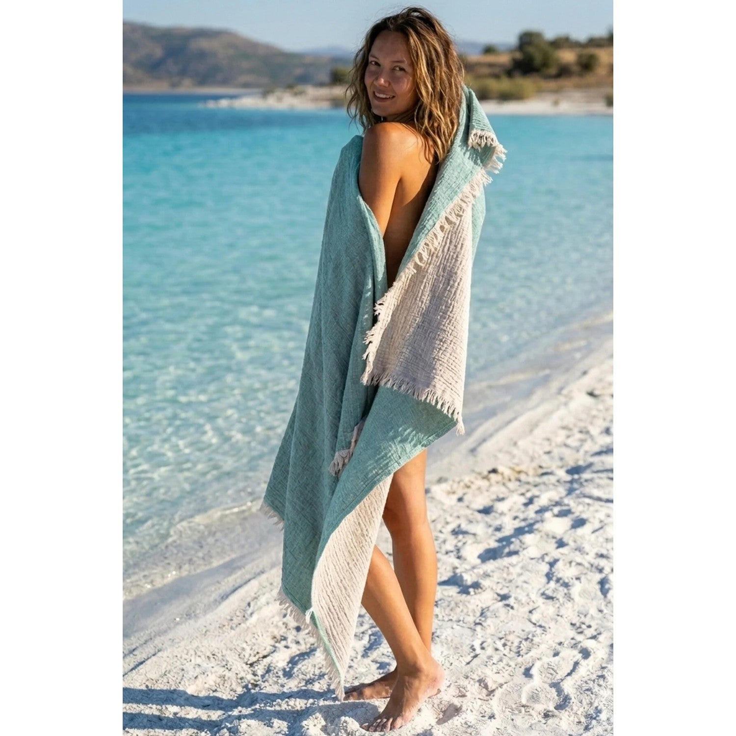 Calmera Doppia Two-Tone Cotton Turkish Pestemal