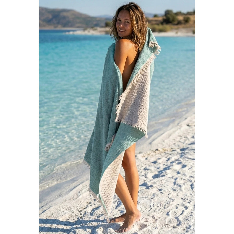 Calmera Doppia Two-Tone Cotton Turkish Pestemal