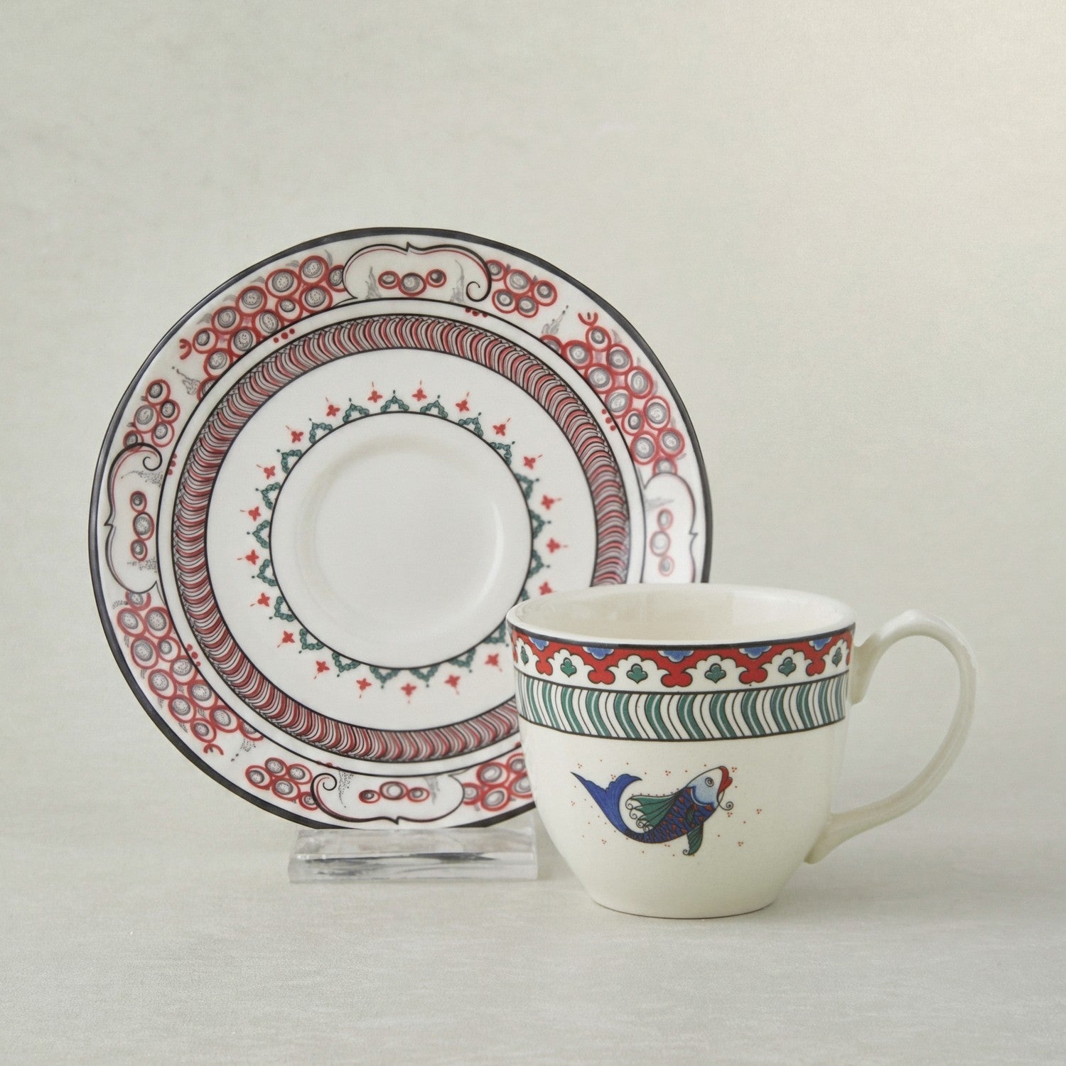Karaca Iznik Series Fish Turkish Coffee Cup Set 90 ml