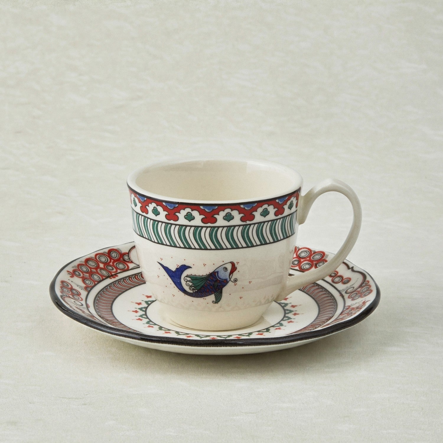 Karaca Iznik Series Fish Turkish Coffee Cup Set 90 ml