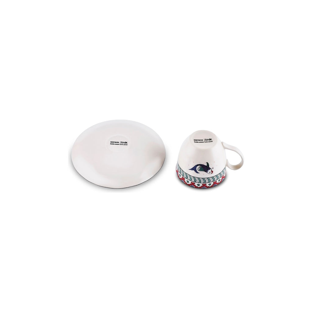 Karaca Iznik Series Fish Turkish Coffee Cup Set 90 ml