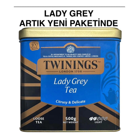 Twinings Lady Grey Tea - Citrusy and Delicate 500 G Polonya Menseli Yuksek Kalite loose leaf tea - MALLTURK
