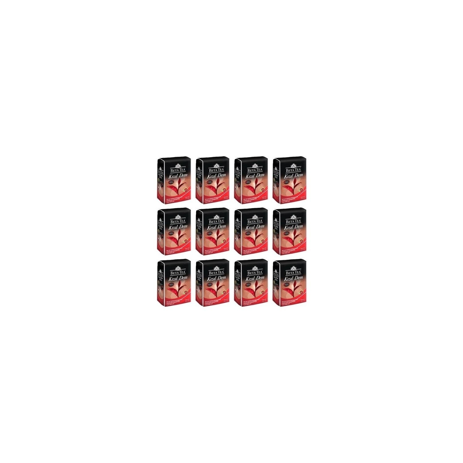 Beta Tea Kizil Dem black tea 1 kg x 12 natural leaf tea Kalitesi with Karadeniz Menseli - MALLTURK