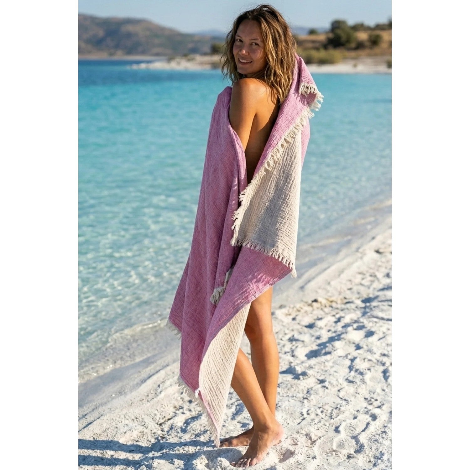Calmera Doppia Two-Tone Cotton Turkish Pestemal