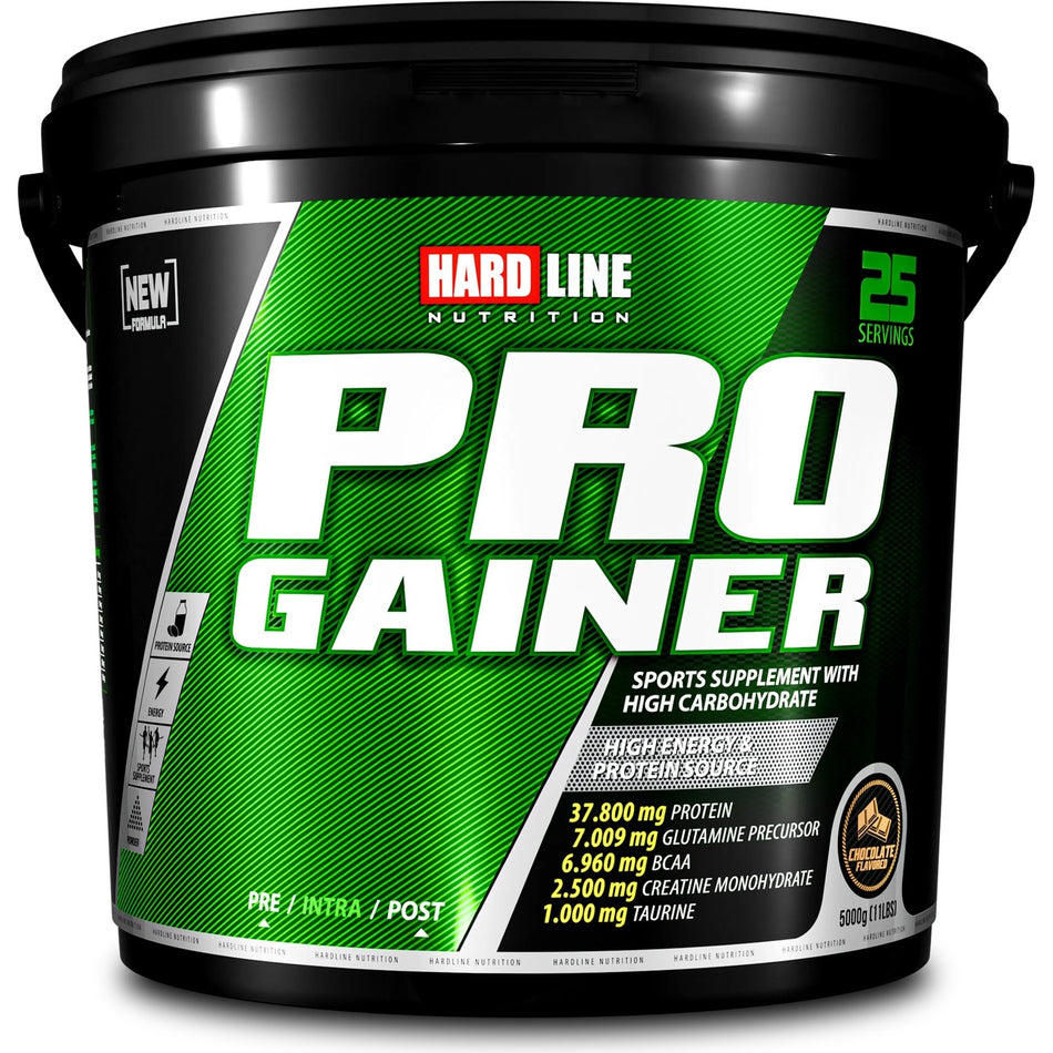 Hardline Nutrition 5000 gr Chocolate Pro Gainer Muscle Mass Enhancer for Adults - Made in Türkiye - MALLTURK