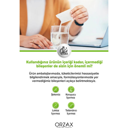 Orzax Ocean Colflex 30 Sachet Unflavored Dietary Supplement Turkey Origin Ingredient Information 850081345053 - MALLTURK