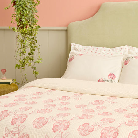 Karaca Home Lioren 100% Cotton Nish Set Double Bed Quilted Bedding Set Multicolour - MALLTURK