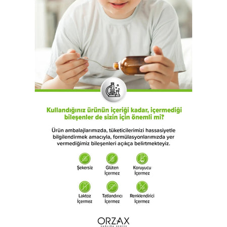 Orzax Ocean Vitamin Mineral 150 ml Orange Flavor Multivitamin Supplement 13 Vitamin and 5 Mineral Icerir - MALLTURK