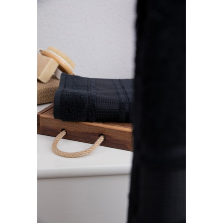 Ozdilek Colourist Hand and Face Towel 50x90 cm - Black - MALLTURK