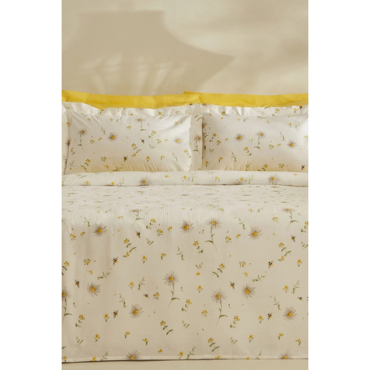 Karaca Home Emma Single Pike Set, 100% Cotton, Yellow Patterned, 3 Pieces - MALLTURK