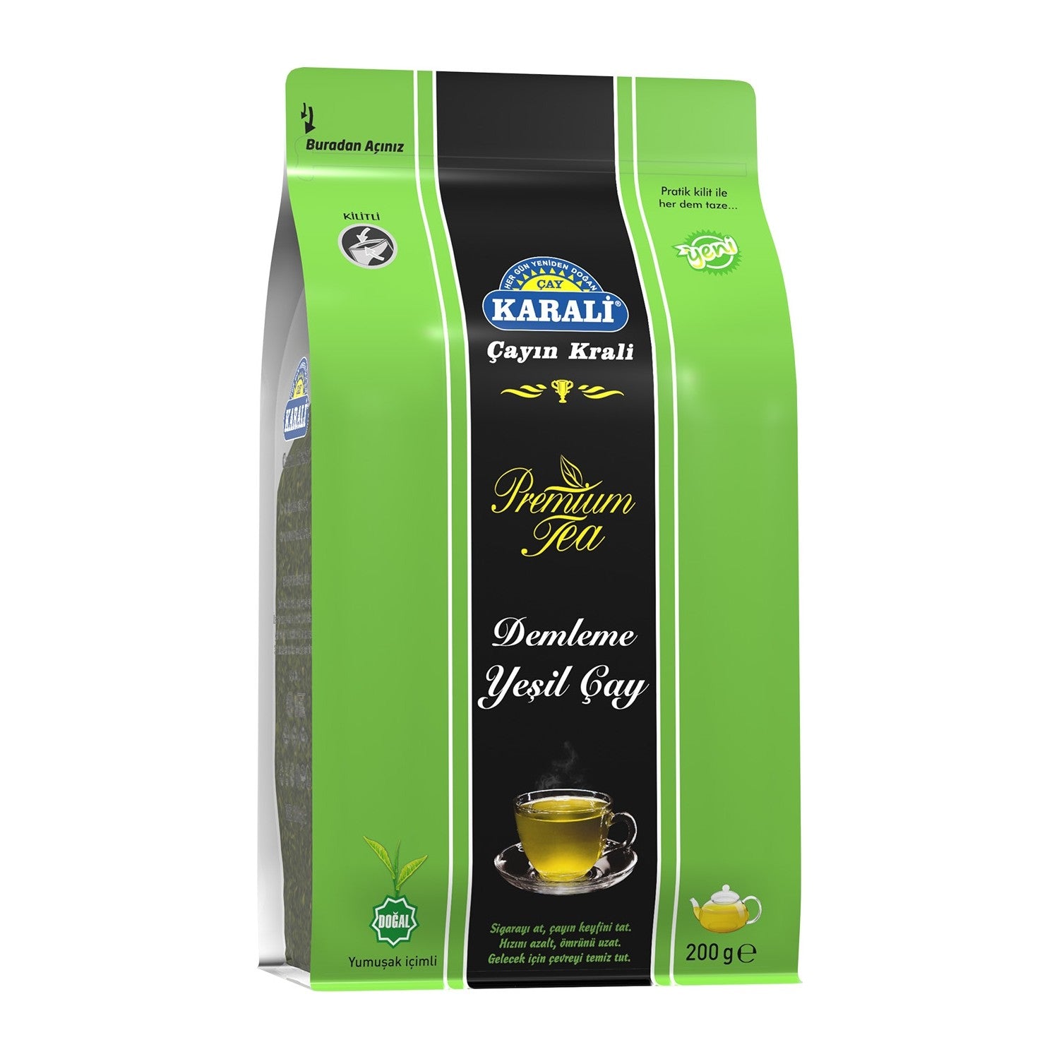 Karali tea Karali Premium Dokme green tea 200 g natural leaf Yuksek Kalite flavored Turkiye Menseli - MALLTURK