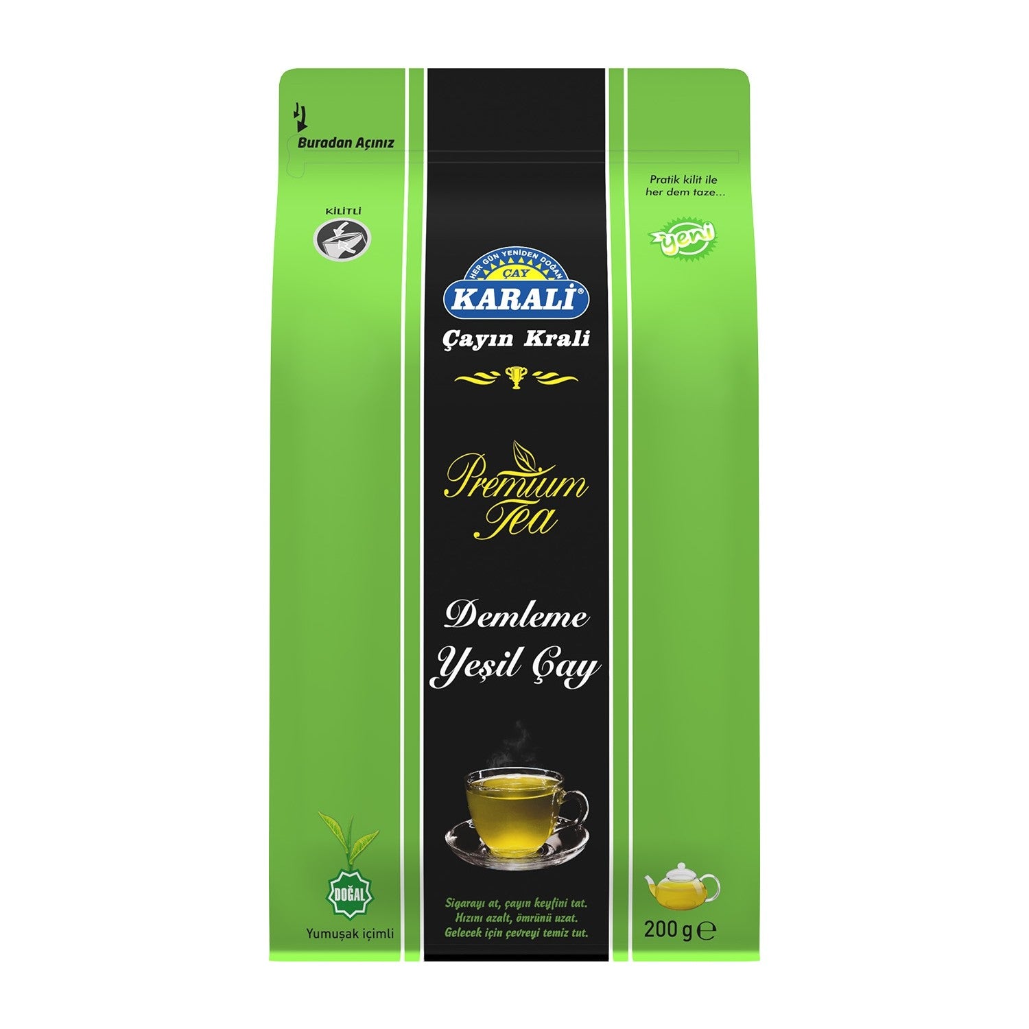 Karali tea Karali Premium Dokme green tea 200 g natural leaf Yuksek Kalite flavored Turkiye Menseli - MALLTURK