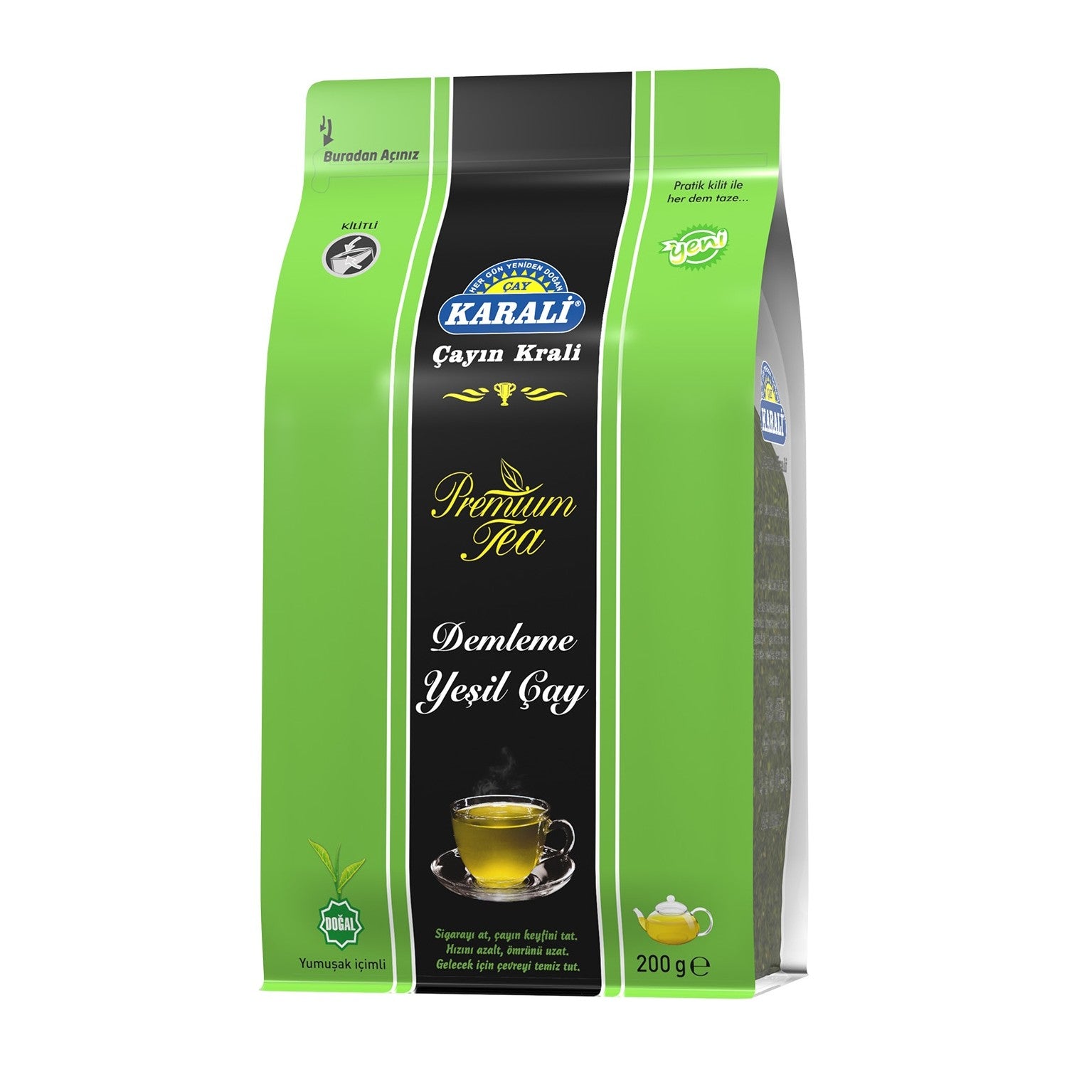 Karali tea Karali Premium Dokme green tea 200 g natural leaf Yuksek Kalite flavored Turkiye Menseli - MALLTURK