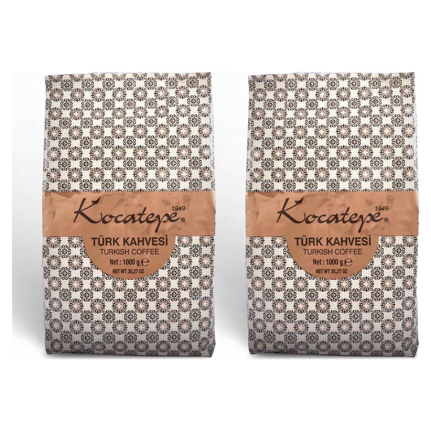 Kocatepe Coffee - Kocatepe 1 kg Turkish Coffee, Foil Pack of 2, Freshly Ground Arabica Beans, Origin: Turkiye - MALLTURK