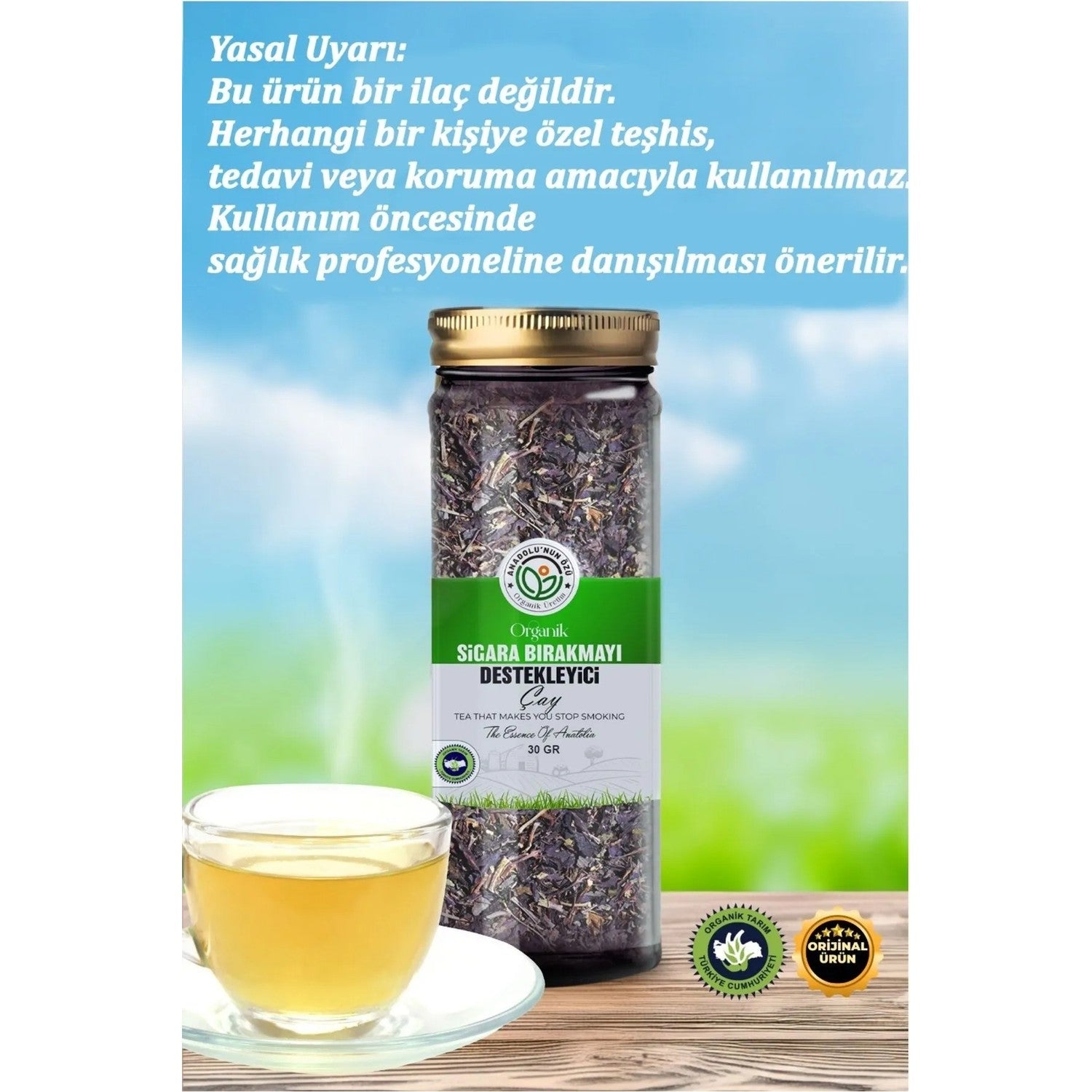Anadolunun Ozu Sigara Birakmaya Yardimci Bitkisel tea 30 g Organik Sertifikali .Kendine bir sans ver - MALLTURK