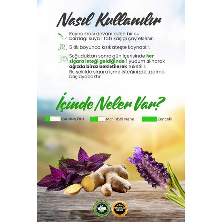 Anadolunun Ozu Sigara Birakmaya Yardimci Bitkisel tea 30 g Organik Sertifikali .Kendine bir sans ver - MALLTURK