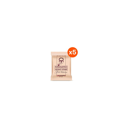 Kurukahveci Mehmet Efendi - Mehmet Efendi 100 gr x 5 Packs - Ground Coffee, Caffeinated, Origin: Turkiye, intense Aroma - MALLTURK