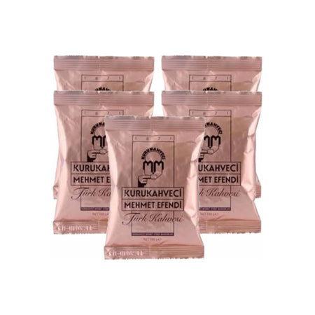 Kurukahveci Mehmet Efendi - Mehmet Efendi 100 gr x 5 Packs - Ground Coffee, Caffeinated, Origin: Turkiye, intense Aroma - MALLTURK