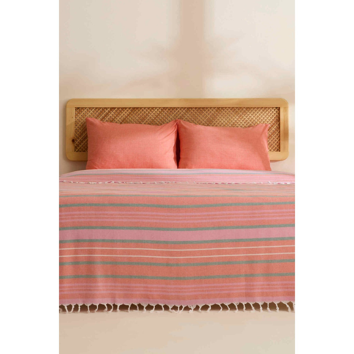 Karaca Home Lynora Double Bedspread and Quilt Set Orange - MALLTURK