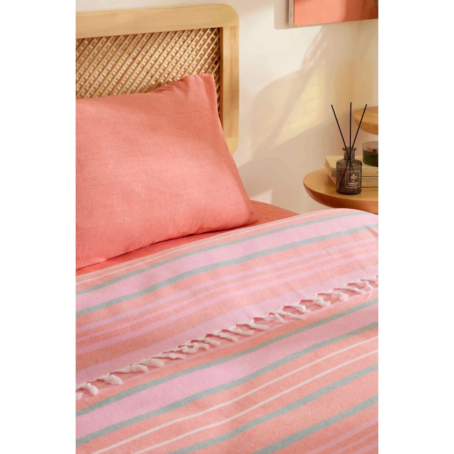 Karaca Home Lynora Double Bedspread and Quilt Set Orange - MALLTURK