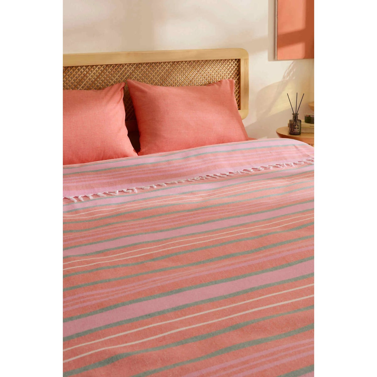 Karaca Home Lynora Double Bedspread and Quilt Set Orange - MALLTURK