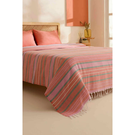 Karaca Home Lynora Double Bedspread and Quilt Set Orange - MALLTURK