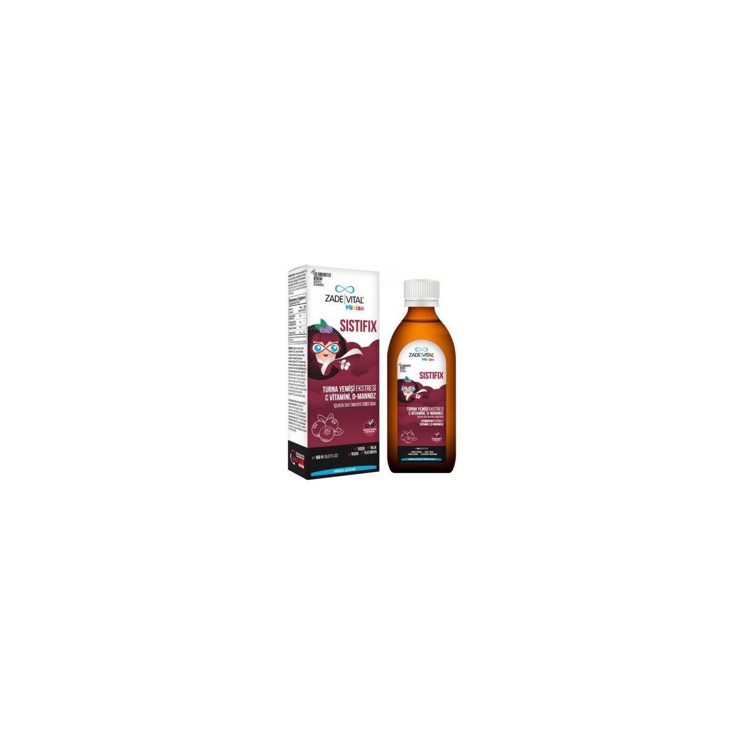 Zade Vital Miniza Sistifix 150 ml Sivi Vitamin and Mineral Dietary Supplement For Adults - MALLTURK