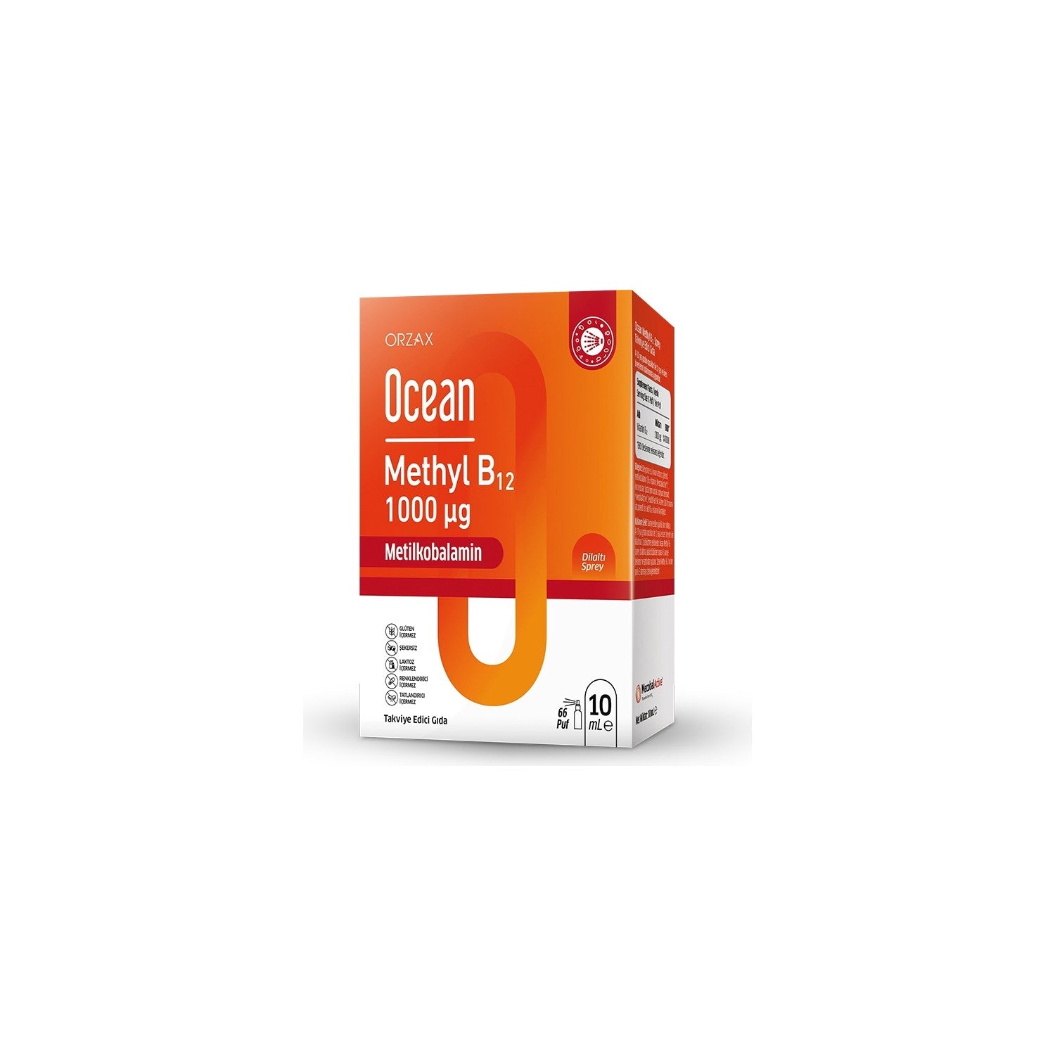 Orzax Ocean Methyl B12 1000 Mcg Spray 10 ml - MALLTURK