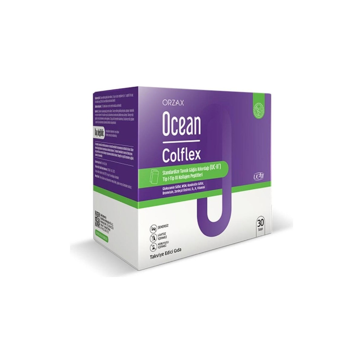 Orzax Ocean Colflex 30 Sachet Unflavored Dietary Supplement Turkey Origin Ingredient Information 850081345053 - MALLTURK