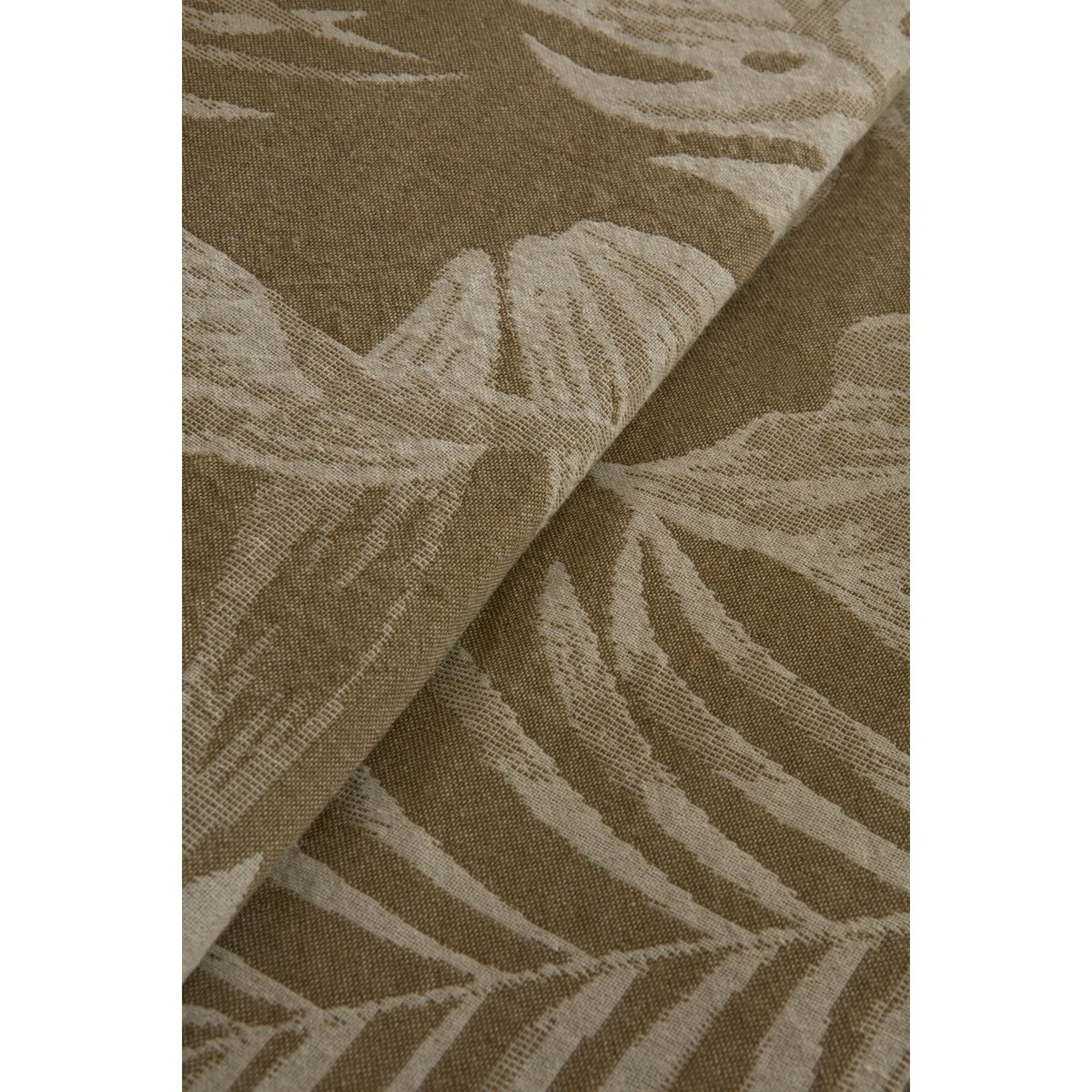 Karaca Home Leafy Sea Muslin Double Single Quilt Khaki - MALLTURK