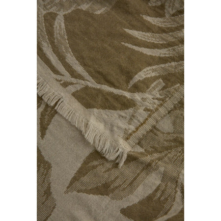Karaca Home Leafy Sea Muslin Double Single Quilt Khaki - MALLTURK