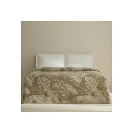 Karaca Home Leafy Sea Muslin Double Single Quilt Khaki - MALLTURK