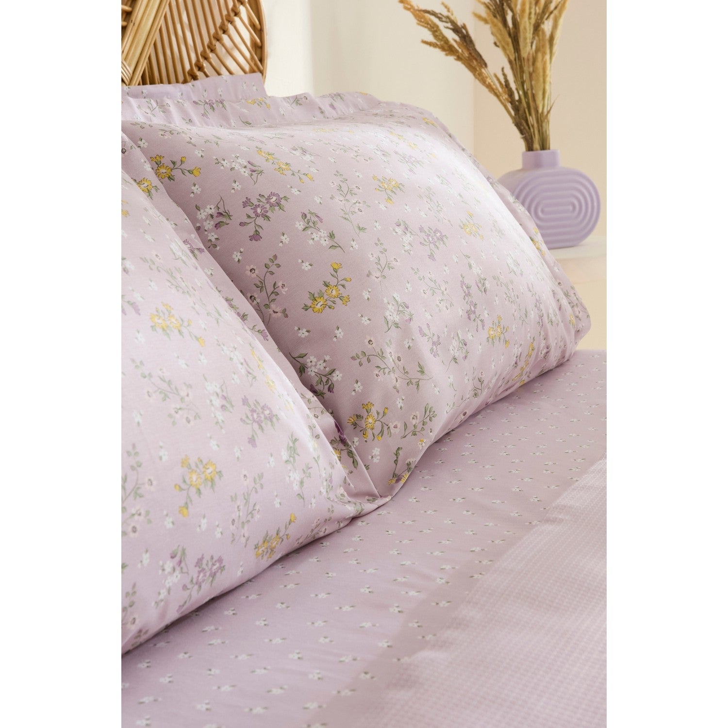 Karaca Home Noa Light Plum Bamboo Double Bed Quilt Set 200x220 cm (2 Pieces) Pillowcases - MALLTURK