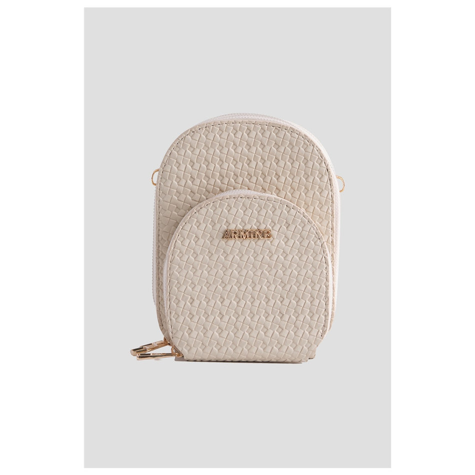 Armine Knitted Handbag, Cream
