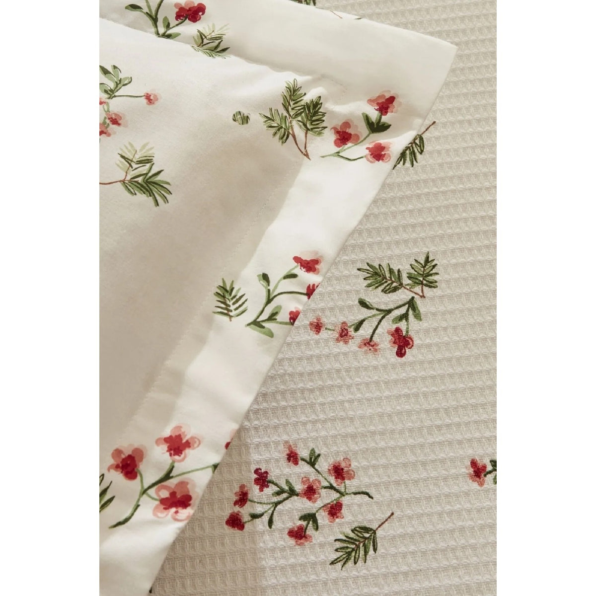 Karaca Home Silvie 100% Cotton Single Pique Set Red - MALLTURK