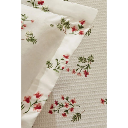 Karaca Home Silvie 100% Cotton Single Pique Set Red - MALLTURK