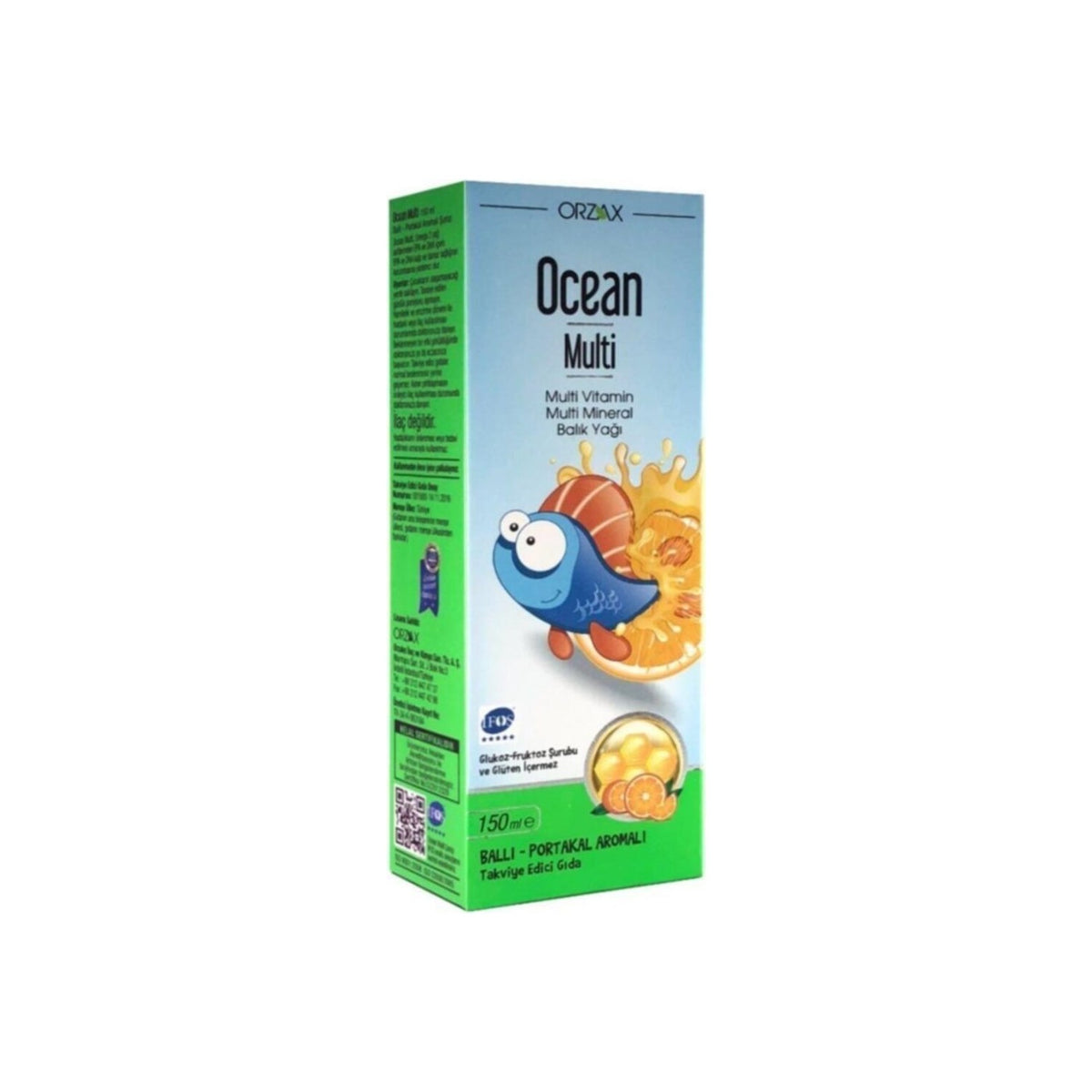 Orzax Ocean Multi Balli Portakalli 150 ml Syrup - MALLTURK