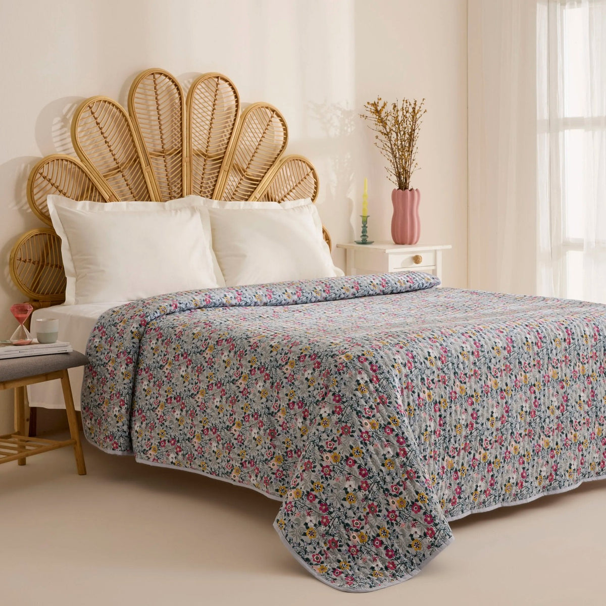 Karaca Home Pablo Double Multi-Purpose Bedspread Multicolor - MALLTURK