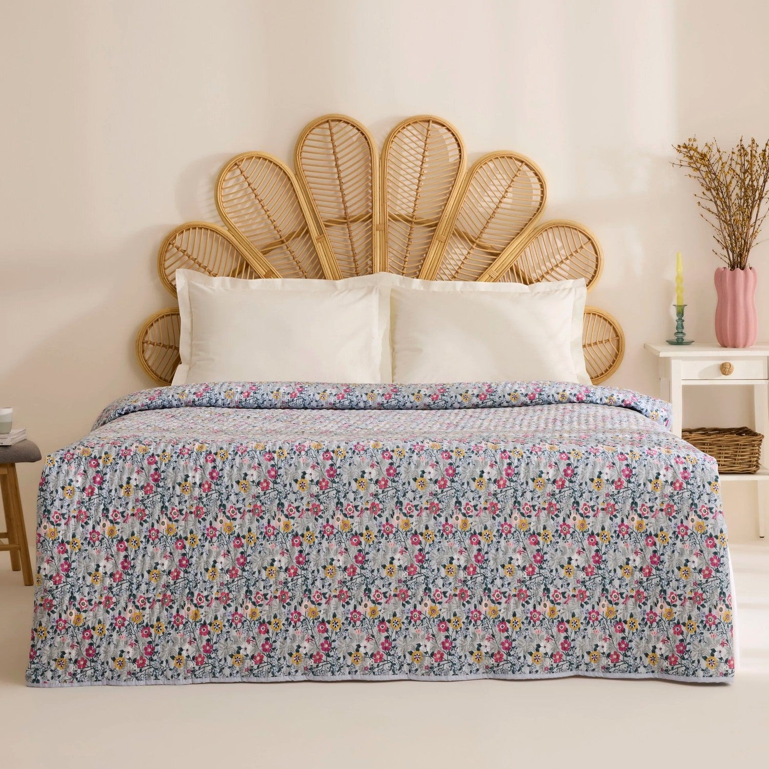 Karaca Home Pablo Double Multi-Purpose Bedspread Multicolor - MALLTURK